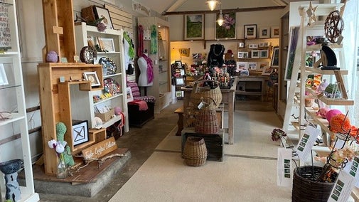 Image shows the interior of the Coach House Collective space